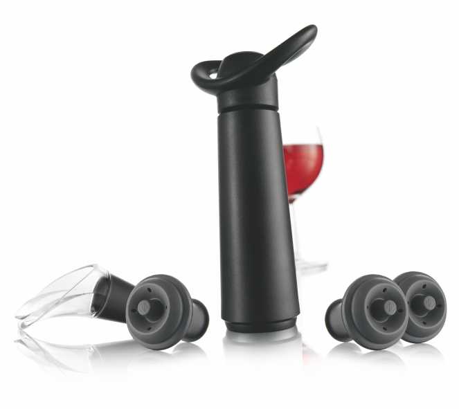 Set mit 5 Vakuum-Weinpumpen – Schwarz