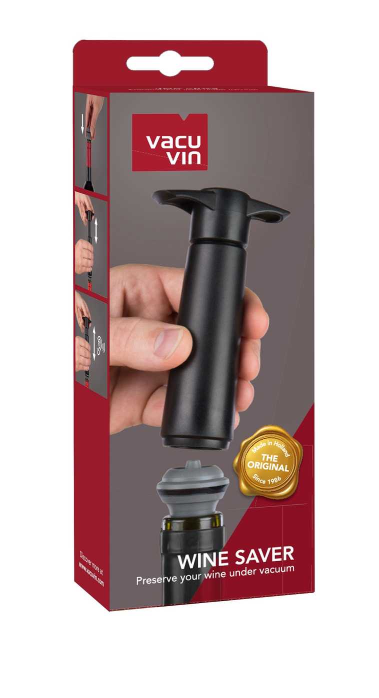 Vakuumpumpe Schwarz + 2 Stopfen