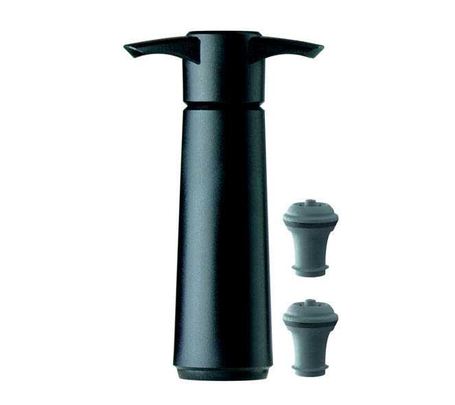 Pompe à Vide Noire + 2 Bouchons