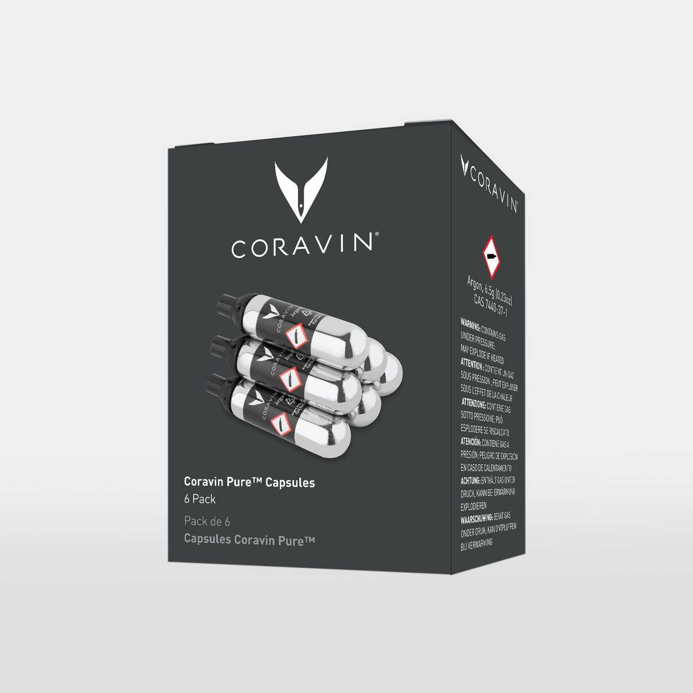 CORAVIN Capsules d'argon – Pack de 6