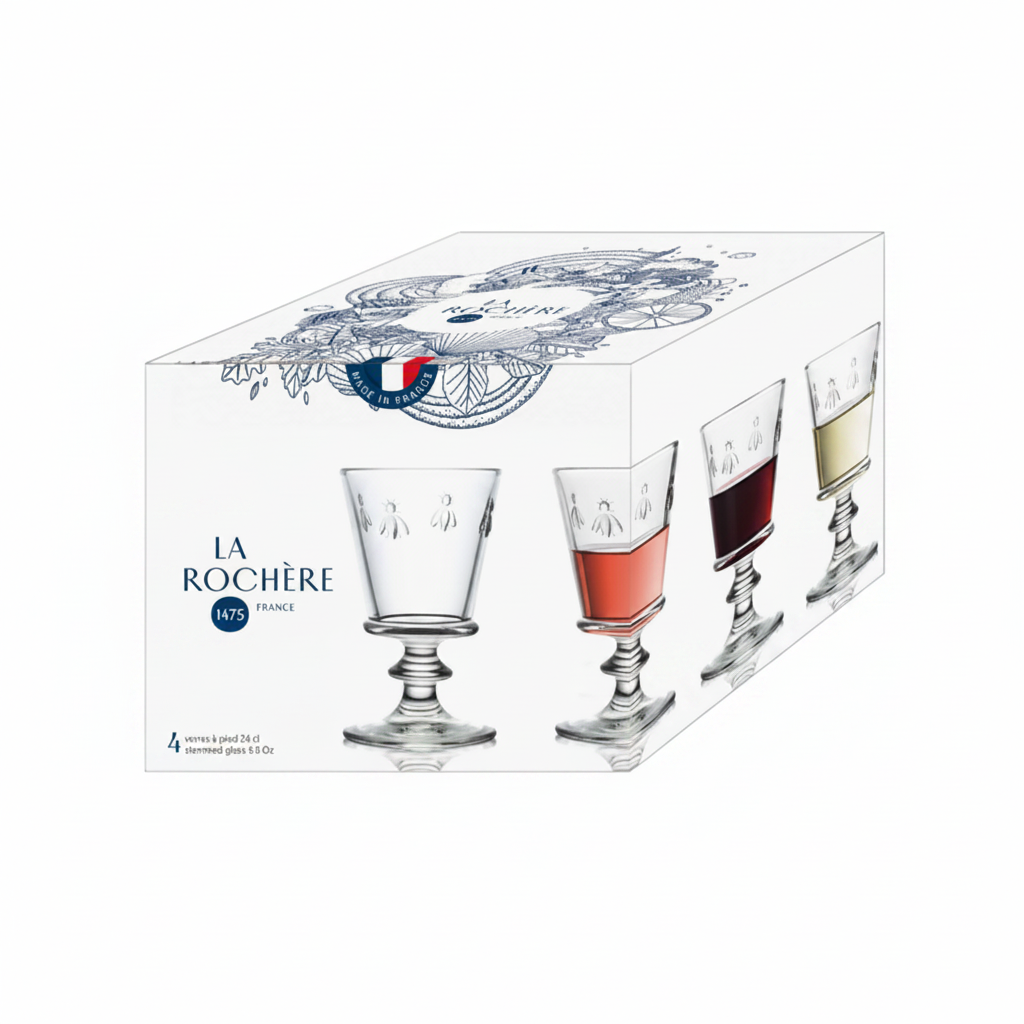 La Rochère Stemmed Glasses – Abeille Model – 24 cl – Set of 4